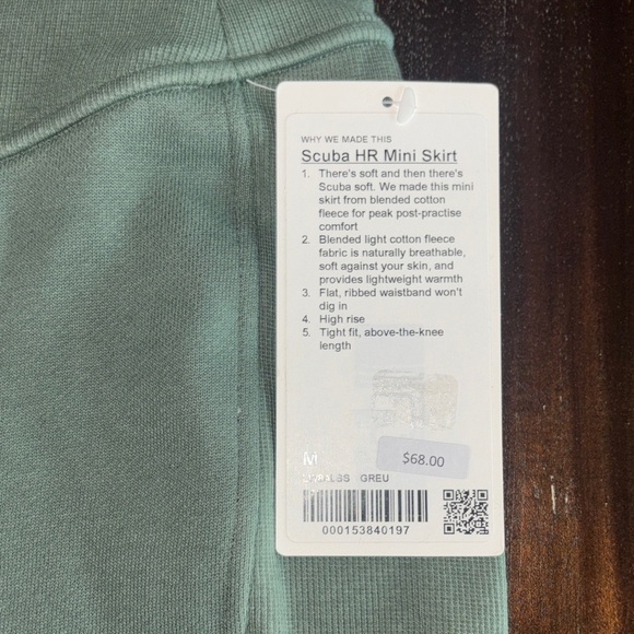Lululemon Scuba Skirt High Rise Army Green Size Medium - Picture 2 of 5